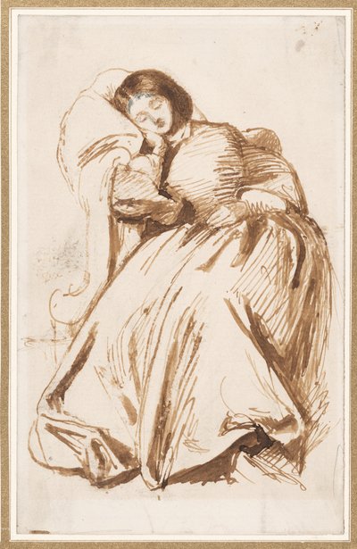 Elizabeth Siddal dans une chaise - Dante Gabriel Charles Rossetti